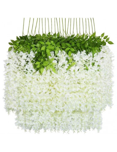 Flores Decorativas 24 pcs Blanco (110...