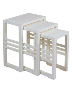 Juego de 3 Mesitas madera...