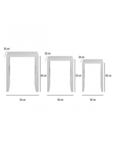 Juego de 3 Mesitas madera... 2