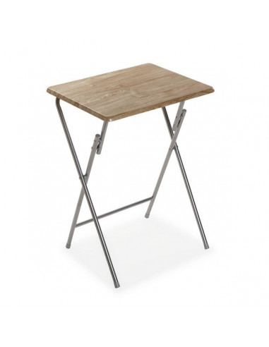 Table Klapptisch Braun Metall Holz...