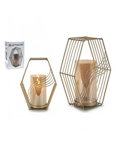 Portavelas Cristal Dorado...