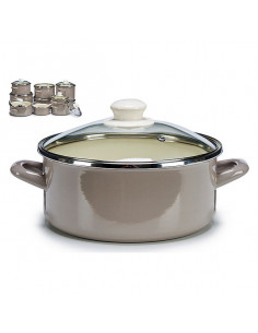 Kochtopf Grau Emaillierter...