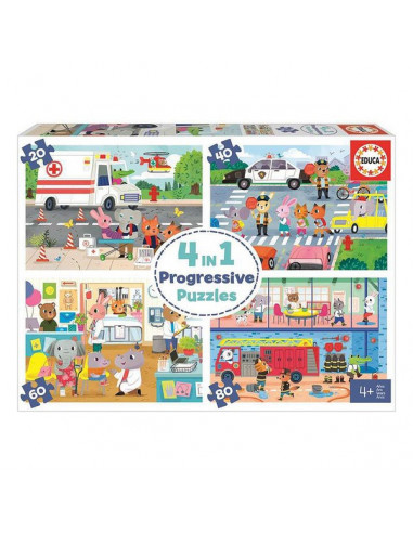 Puzzle Educa 20-40-60-80 tiere (48 pcs)