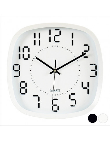 Reloj de Pared Blanco Negro (31 x 4,5...