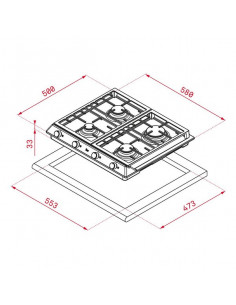 Placa de Gas Teka EFX60 4... 2