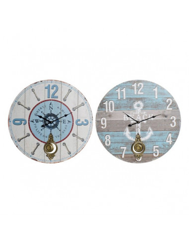 Wanduhr DKD Home Decor Beach Metall...