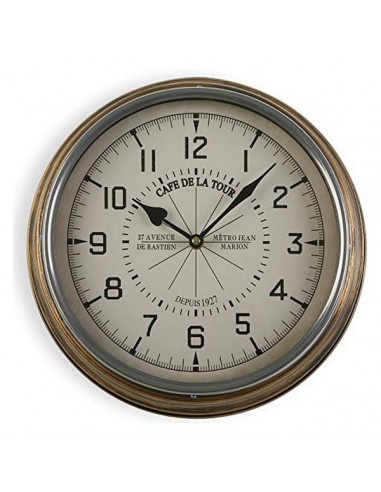 Reloj de Pared Cafe Tour (31 cm) Metal