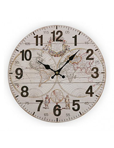 Reloj de Pared World Madera (28 x 28...