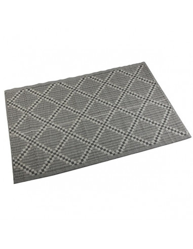 Alfombra Big Cross Gris Polipropileno...