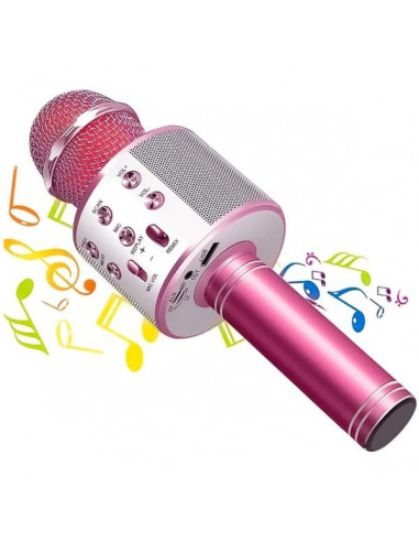 Karaoke Mikrofon Bluetooth Rosa...