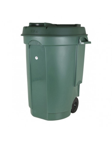 Abfallbehälter mit Rädern 110 L Grün