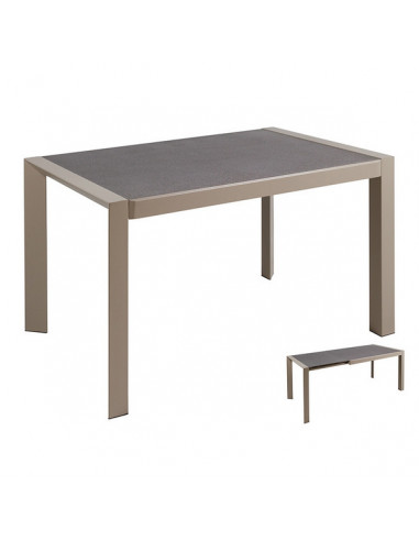 Mesa de Comedor Cristal Metal Gris...