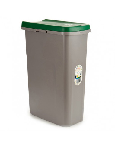 Papelera Verde Plástico (40L)