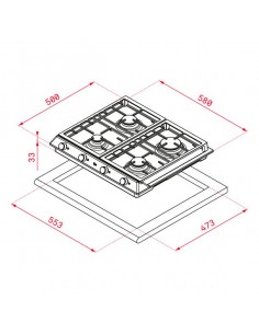 Placa de Gas Teka EFX60 60... 2