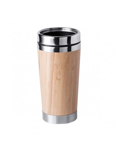 Vaso con Tapa (500 ml) Bambú 146170