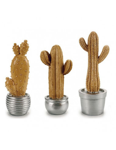 Estatuas de jardín Resina Plata Cactus