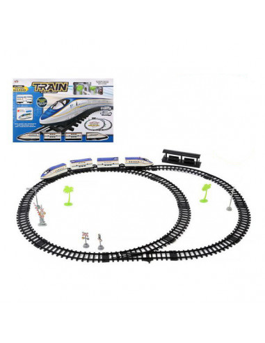 Tren con Circuito Blanco Azul 118279