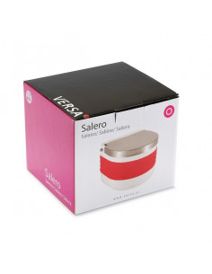 Salero con Tapa Cerámica Rojo 2