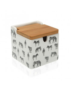 Azucarero Cerámica Bambú Zebra