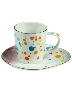 Taza con Plato Colors (4 pcs)