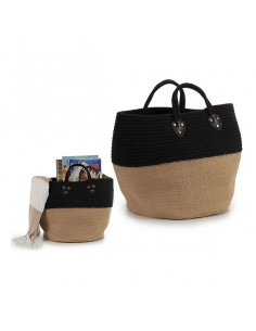 Korb Schwarz Stoff (30 x 40...