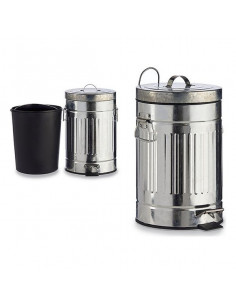 Papierkorb mit Pedal Stahl...