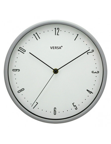 Wanduhr (4,5 x 25 x 25 cm) Grau