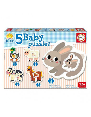 Set mit 5 Puzzeln Baby Farm Educa