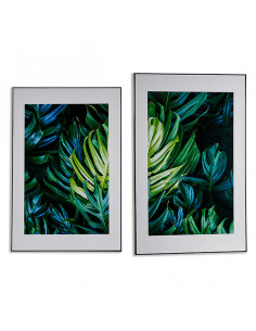 Leinwand Schwarz Holz...