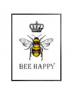 Cuadro Bee Happy (120 x 80...