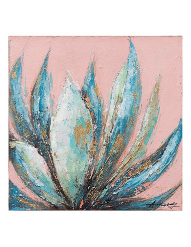 Ölgemälde Aloe (70 x 4 x 70 cm)