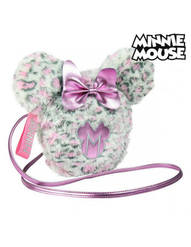Bolso Bandolera Minnie Mouse Rosa Blanco