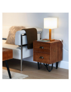 Lámpara de Mesa Madera (12... 2