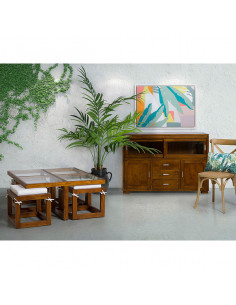 Mesa centro con 4 taburetes... 2