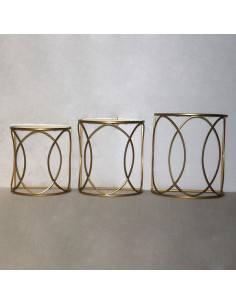 3er-Set Tischchen Golden...
