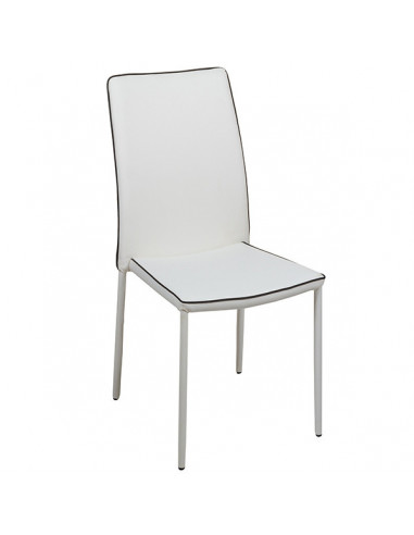 Silla de Comedor Pvc Metal Blanco (44...