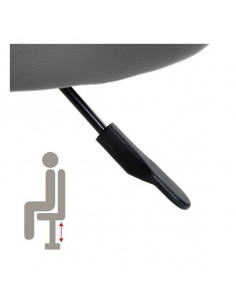 Hocker Grau Metall Polyskin... 2