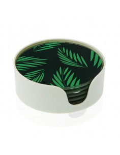 Posavasos Cristal Hojas 2