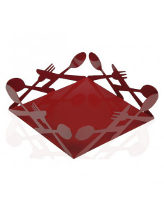 Servilletero Metal Rojo