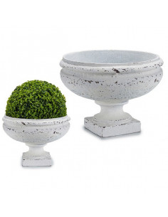 Blumentopf Weiß (30 x 22 x...