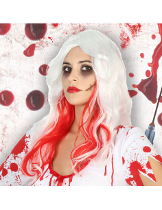Halloween Perücke Weiß 115281
