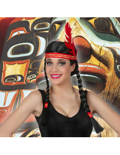 Perücke mit Zöpfen Inderin...