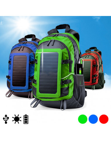 Rucksack mit Solarpanel-Ladegerät...