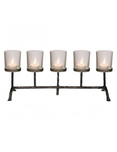 Portavelas Metal Negro 2