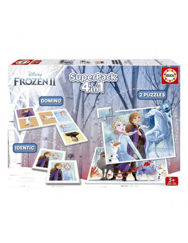 Set aus 4 Spielen Frozen Educa