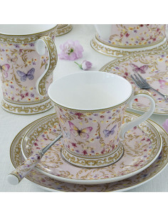 Taza con Plato Mariposas (4... 2