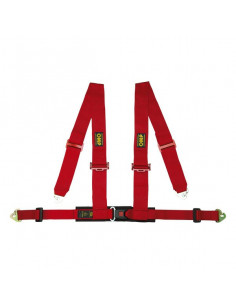 4-Punkt-Gurt OMP ECE Rot