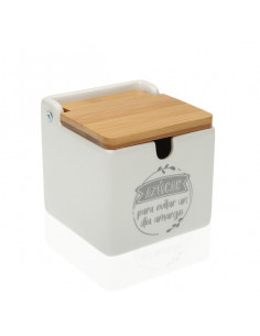 Zuckerdose aus Keramik Bambus