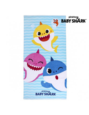 Strandbadetuch Baby Shark Blau (70 x...
