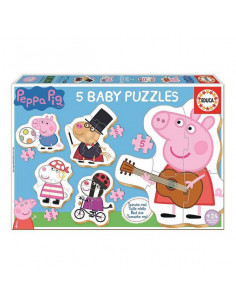 Set mit 5 Puzzeln Peppa Pig...